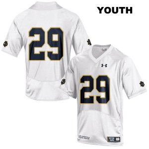 Notre Dame Fighting Irish Youth Matt Salerno #29 White Under Armour No Name Authentic Stitched College NCAA Football Jersey UWF2699ZE